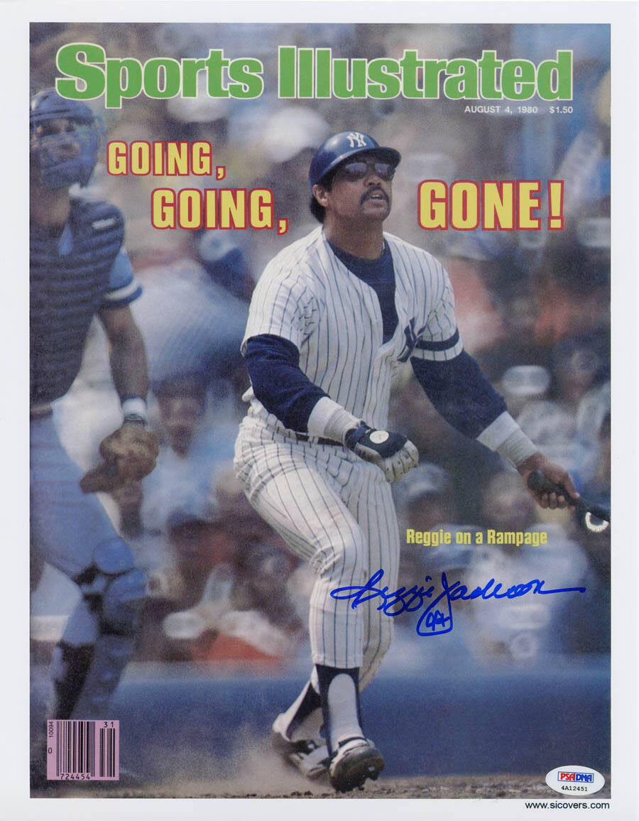 Reggie Jackson SIGNED Sports Illustrated Print Yankees ITP PSA/DNA AUTOGRAPHED