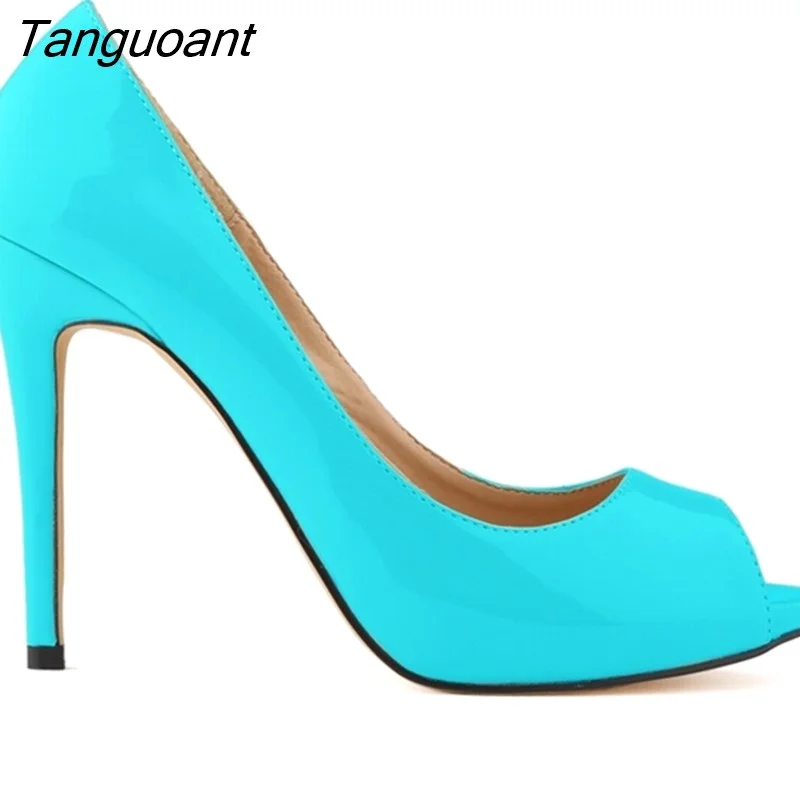 Tanguoant Platform Wedding Shoes Summer Sexy Womens Open Toe High Heels Sandals Peep Pumps US 5-10 806-3PA