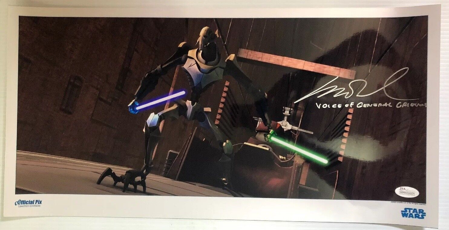 Matthew Wood Signed Autographed 10x20 Photo Poster painting Star Wars General Grievous JSA COA