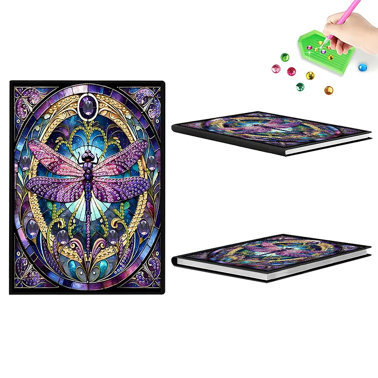 【Notebook】Dragonfly、Rose、Tree、Peacock Diamond Painting Notebook for Adult Beginner Home Decor DIY Crafts Gift gbfke