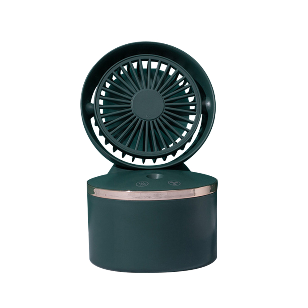 

Mini USB Rechargeable Water Spray Fan Wireless Desk Misting Humidifier Fan, Green, 501 Original