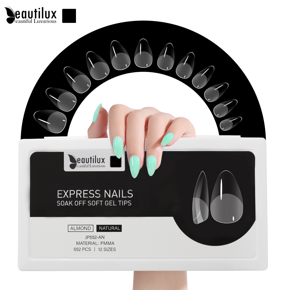 CAPSULE NAILS 552pcs|ALMOND|NATURAL