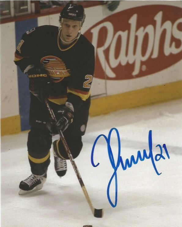 Vancouver Canucks Jyrki Lumme Signed Autographed 8x10 Photo Poster painting COA D