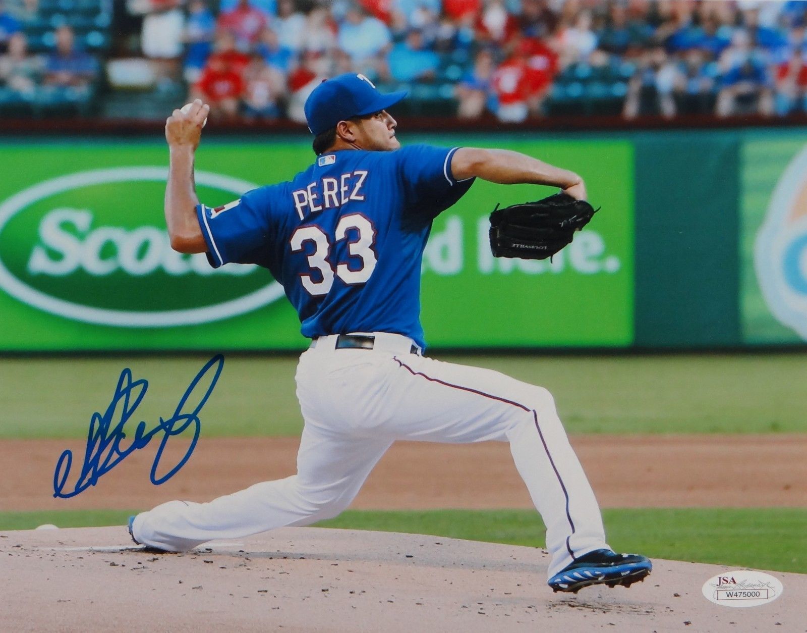 Martin Perez Autographed 8x10 Texas Rangers Pitching Photo Poster painting- JSA W Authenticated