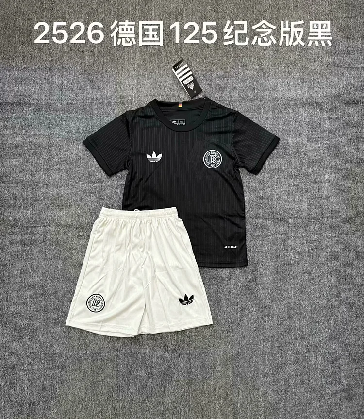 2025-26-Germany Commemorative Edition Black-Jersey-Children's Set