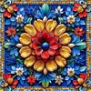 Diamond Painting -DIY Full Round Drill Stained Glass Flower(40*40 CM)