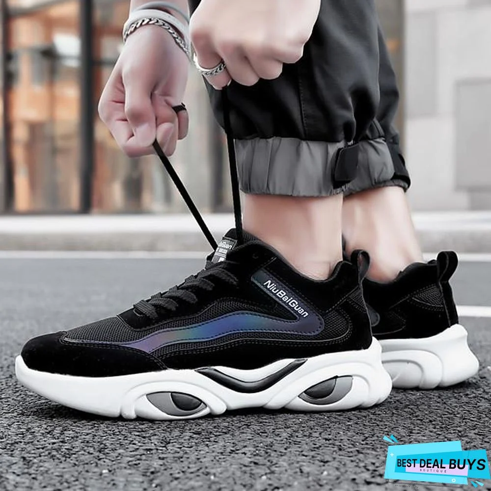 Men's Summer / Fall Sporty Daily Outdoor Trainers / Athletic Shoes Running Shoes / Basketball Shoes Volant Breathable Non-slipping Wear Proof Dark Grey / Black / Light Grey