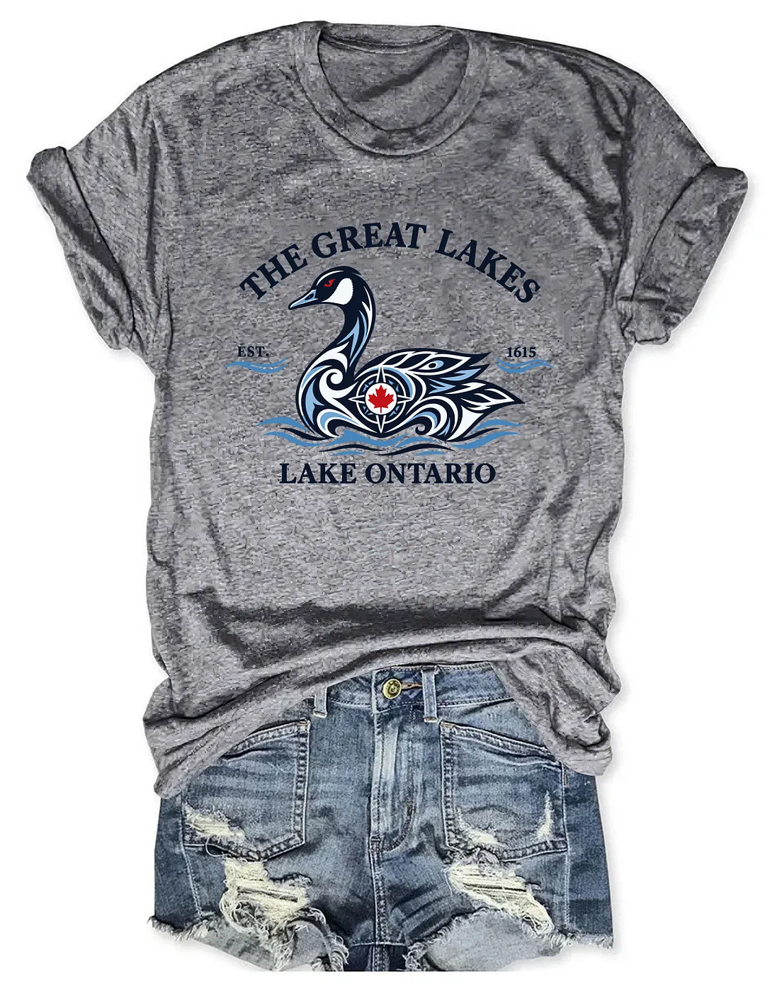 The Great Lakes Lake Ontario Loon Bird T-shirt