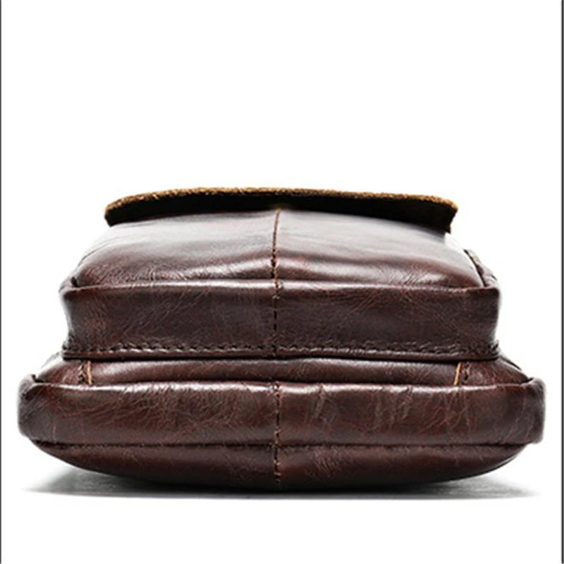 Leather Casual Solid Color Retro Crossbody Bag Shoulder Bag For Men