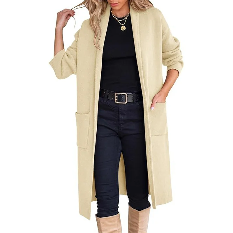 Athvotar Athvotar Women's New Autumn And Winter Fashion Women's Long Hair To Open The Jacket