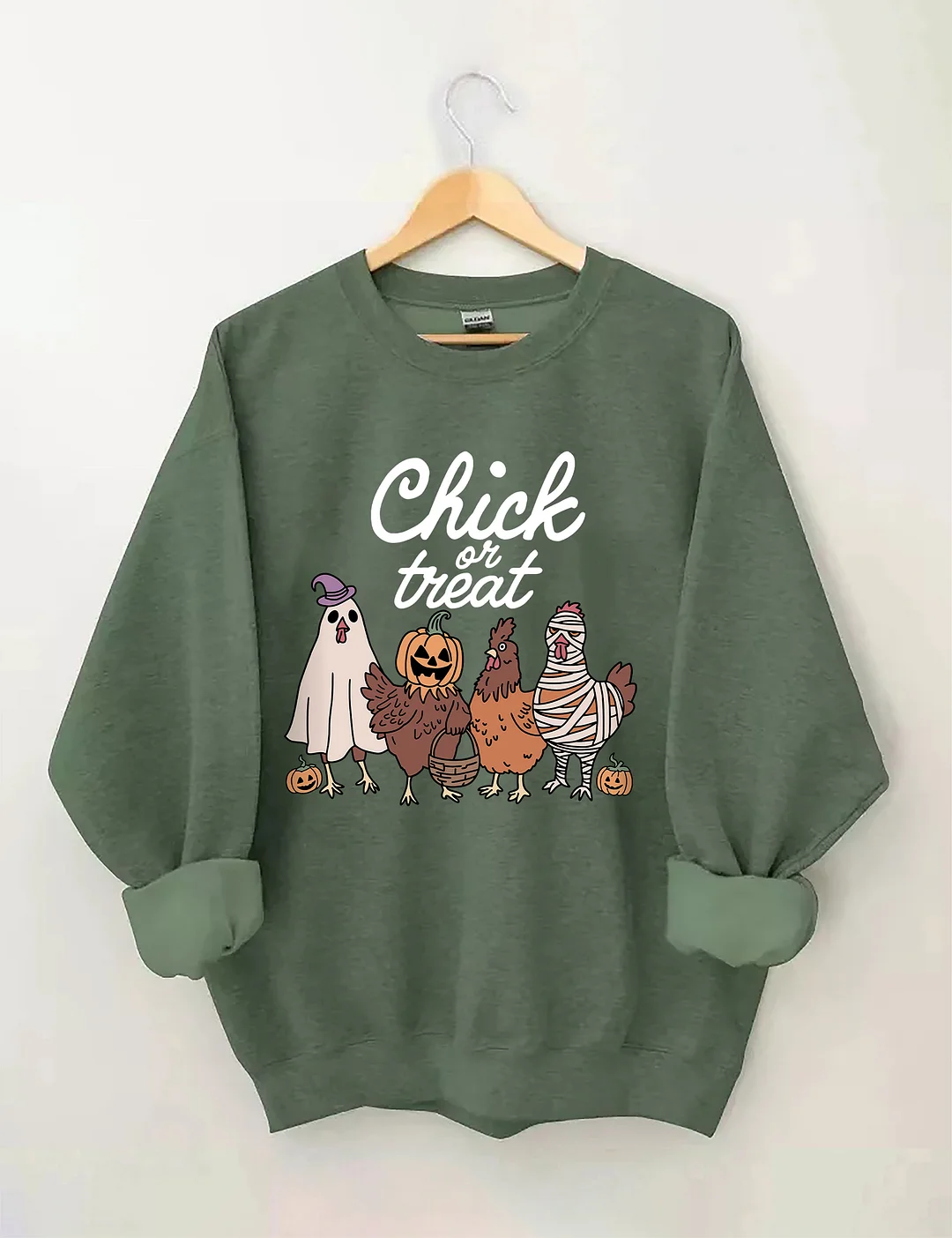 Chick Or Treat Halloween Chicken Sweatshirt
