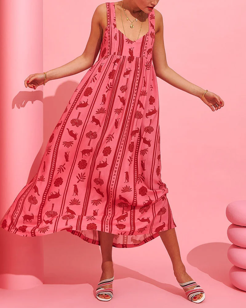 Pink Animal Holiday Dress