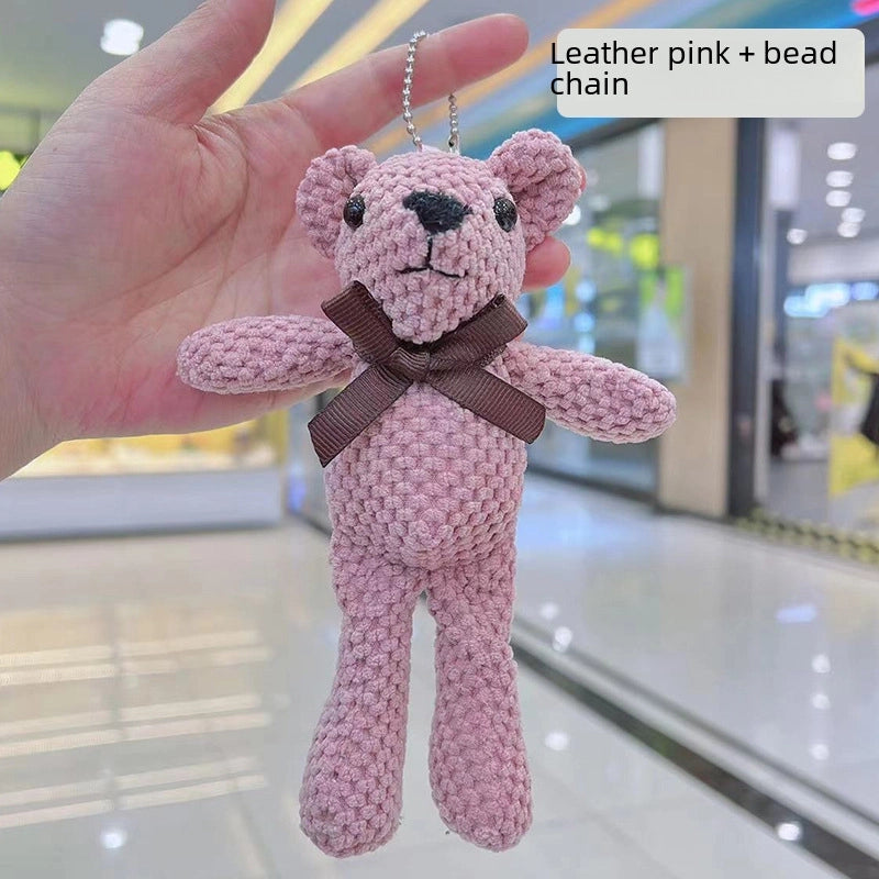 Chattering Net Red Teddy Bear Doll Luggage Plush Doll Schoolbag Bag Pendant Bear Pendant Doll