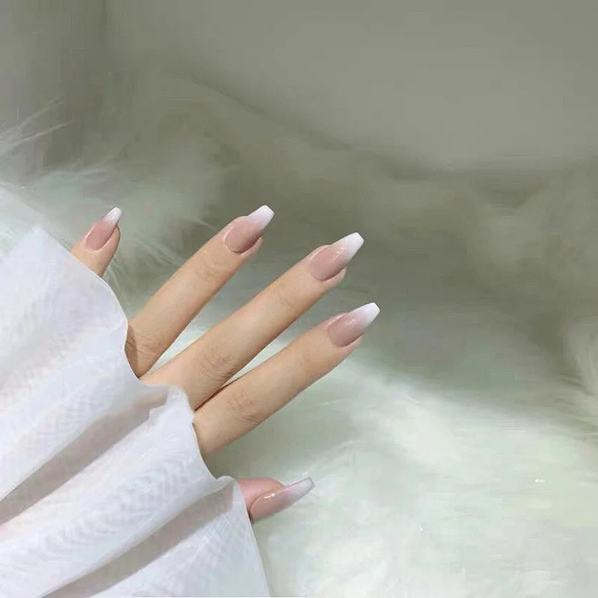 Medium Square Glossy Mixed Color Fake Nails Art Tips Full Cover Decor Press on Nails Coffin False Fingernails Stickers for Women-Nail Inspo