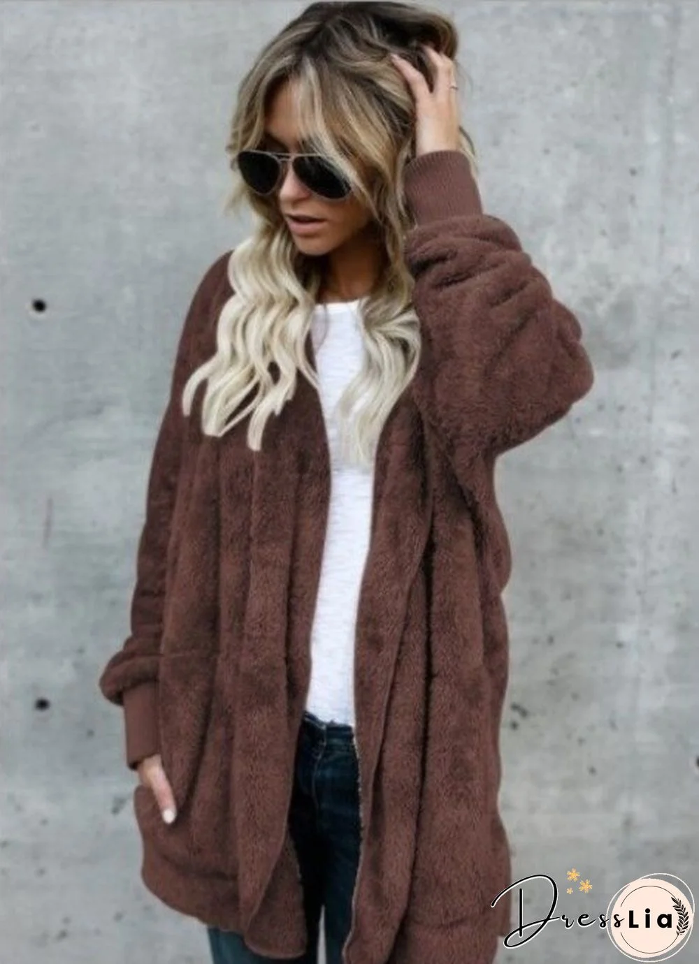 Autumn And Winter Hoodies Women Wool Warm Cotton Coat Sweatshirt Mid-length Double-sided Anti-fur Coat