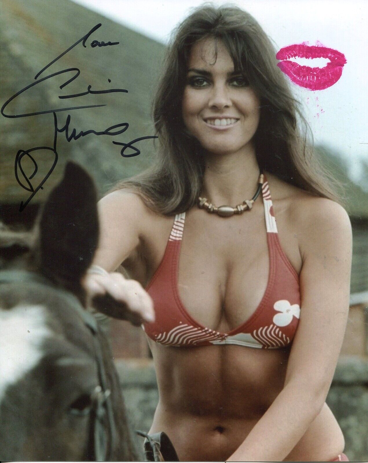 Caroline Munro signed and personally kissed sexy 8x10 Photo Poster painting UACC DEALER SIGNING