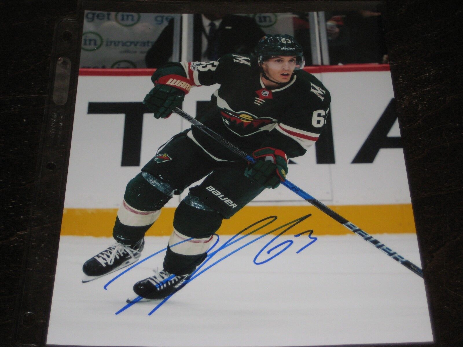 TYLER ENNIS autographed MINNESOTA WILD 8X10 Photo Poster painting #2