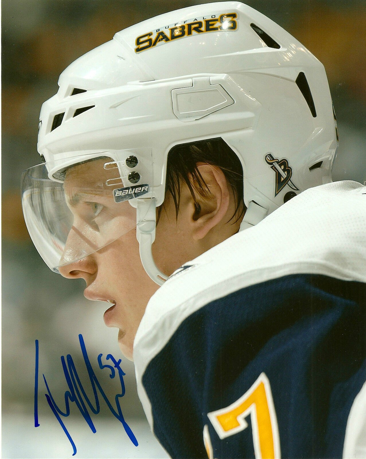 Buffalo Sabres Tyler Myers Signed Autographed 8x10 Photo Poster painting COA TWO