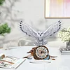 5D DIY Special Shape Diamond Painting Desk Ornament Handmade Clock Kit(Owl Dreamcatcher)