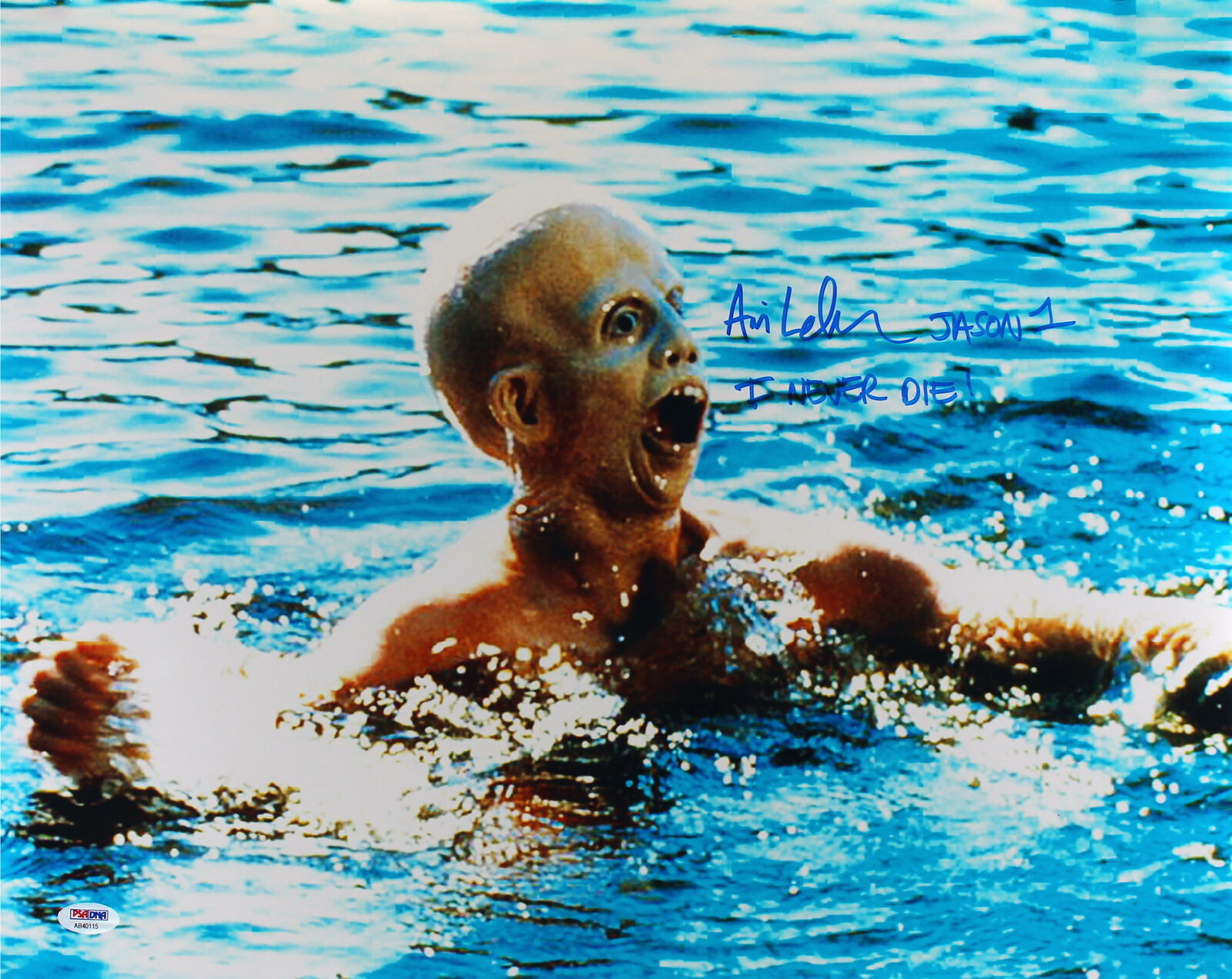 Ari Lehman Friday The 13th I Never Die! Jason 1 Signed 16x20 Photo Poster painting PSA #AB40115