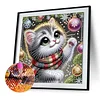 Christmas Cat - Diamond Painting - Partial Special Shaped Drill(Canvas|30*30cm)