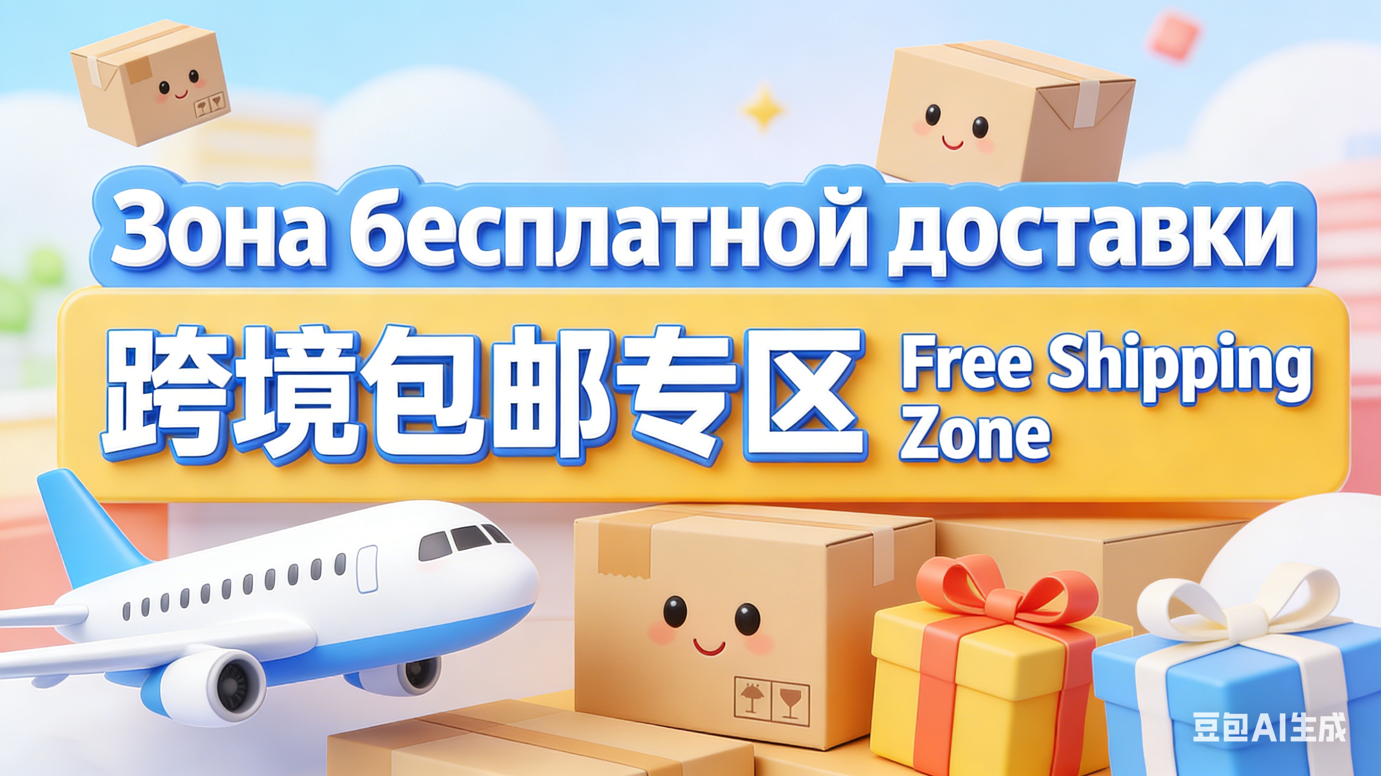 跨境包邮专区 Free Shipping Zone Зона бесплатной доставки