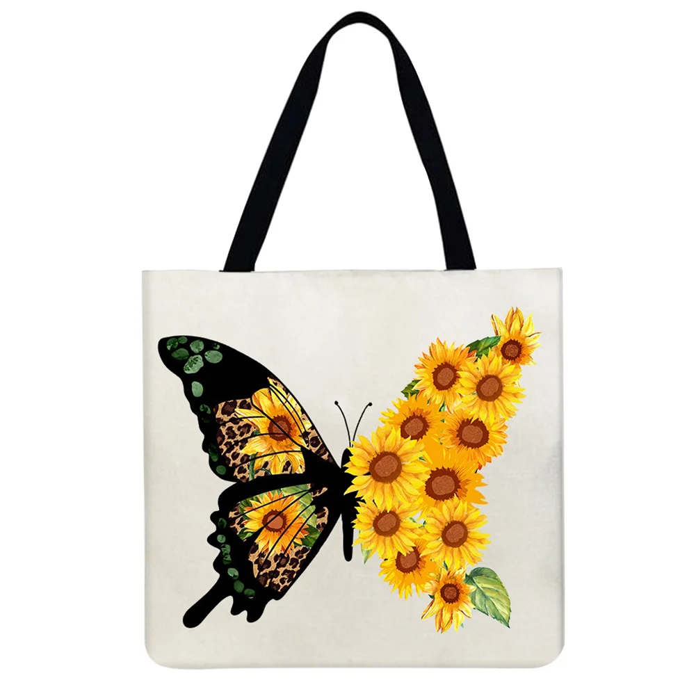 Linen Tote Bag - Butterfly