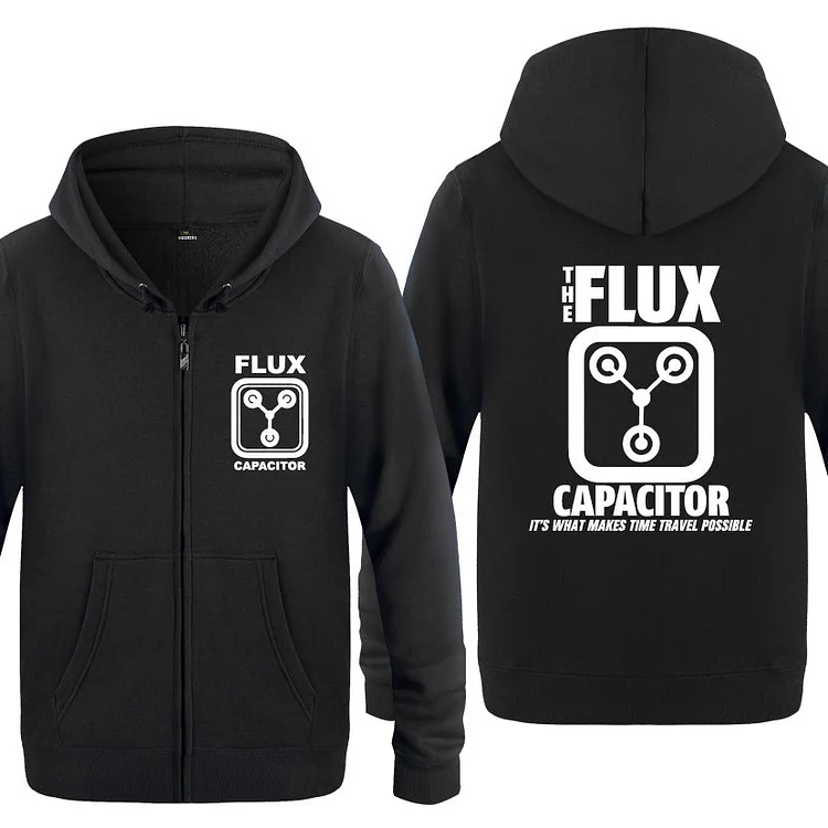 Back to the Future Costume Fleece Men's Zipper Sweater