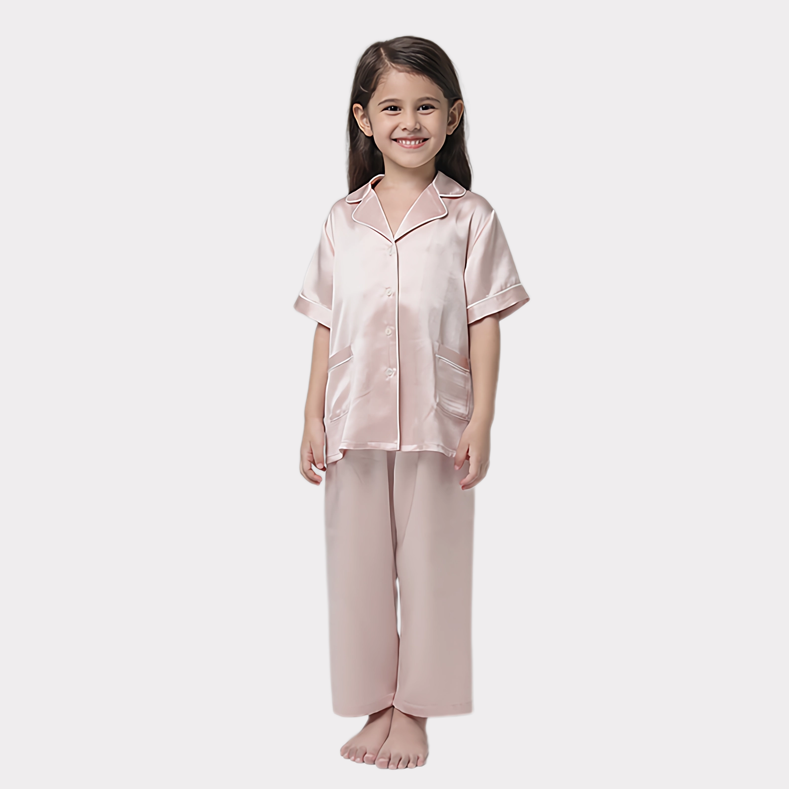 Classic Silk Pajamas For Girl Short Sleeves REAL SILK LIFE