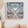Flowers Heart  - Diamond Painting - Partial Special Shaped Drill(Canvas|30*30cm)