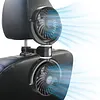 Dual Head Car Fan for Backseat 3 Speed Separate Control USB Air Circulation Fan 360 Degree Rotatable for Sedan SUV RV Truck Vehicle