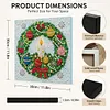DIY Pre-Framed Xmas Wreath Button Art Canvas Kit