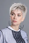 Salt Pepper Mix Pure White With Darkest Brown Short Pixie Cut Wigs