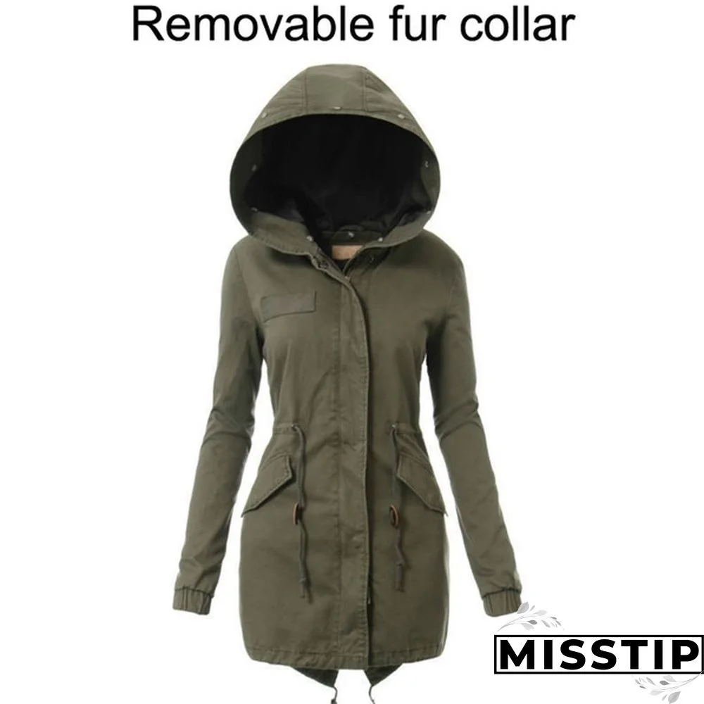 Women's Fashion Faux Fur Hooded Long Coat Winter Warm Fleece Thicken Parka Jacket Outwear Plus Size