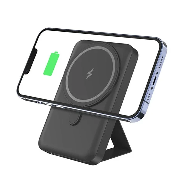 Magnetic Suction Power Bank with Foldable Stand