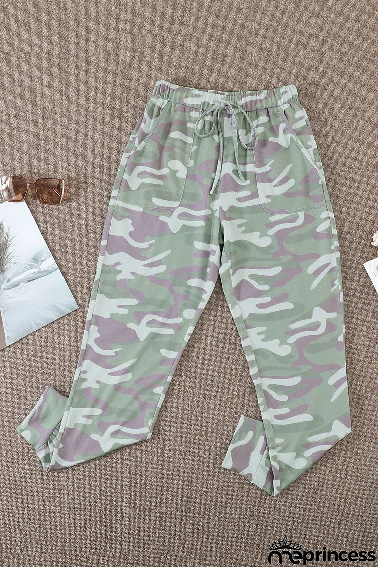 Women's Gray Camouflage Casual Sports Joggers