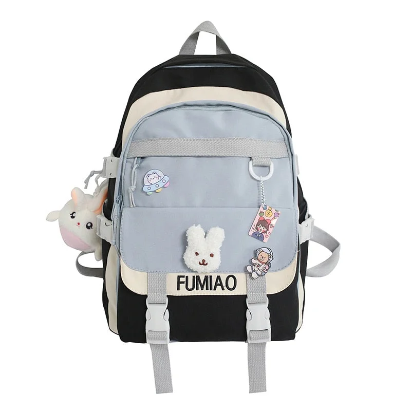 Graduation Gift Big Sale Women Cute Backpack High Capacity Female Harajuku School Bag College Lady Kawaii Cartoons Backpack Fashion Book Girl Bag Student LL14
