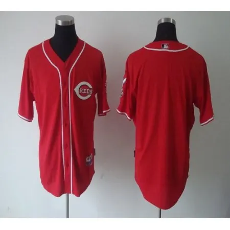Reds Blank Red Cool Base Stitched MLB Jersey