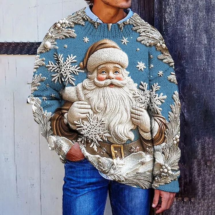 Christmas Santa Knit Pullover Sweater
