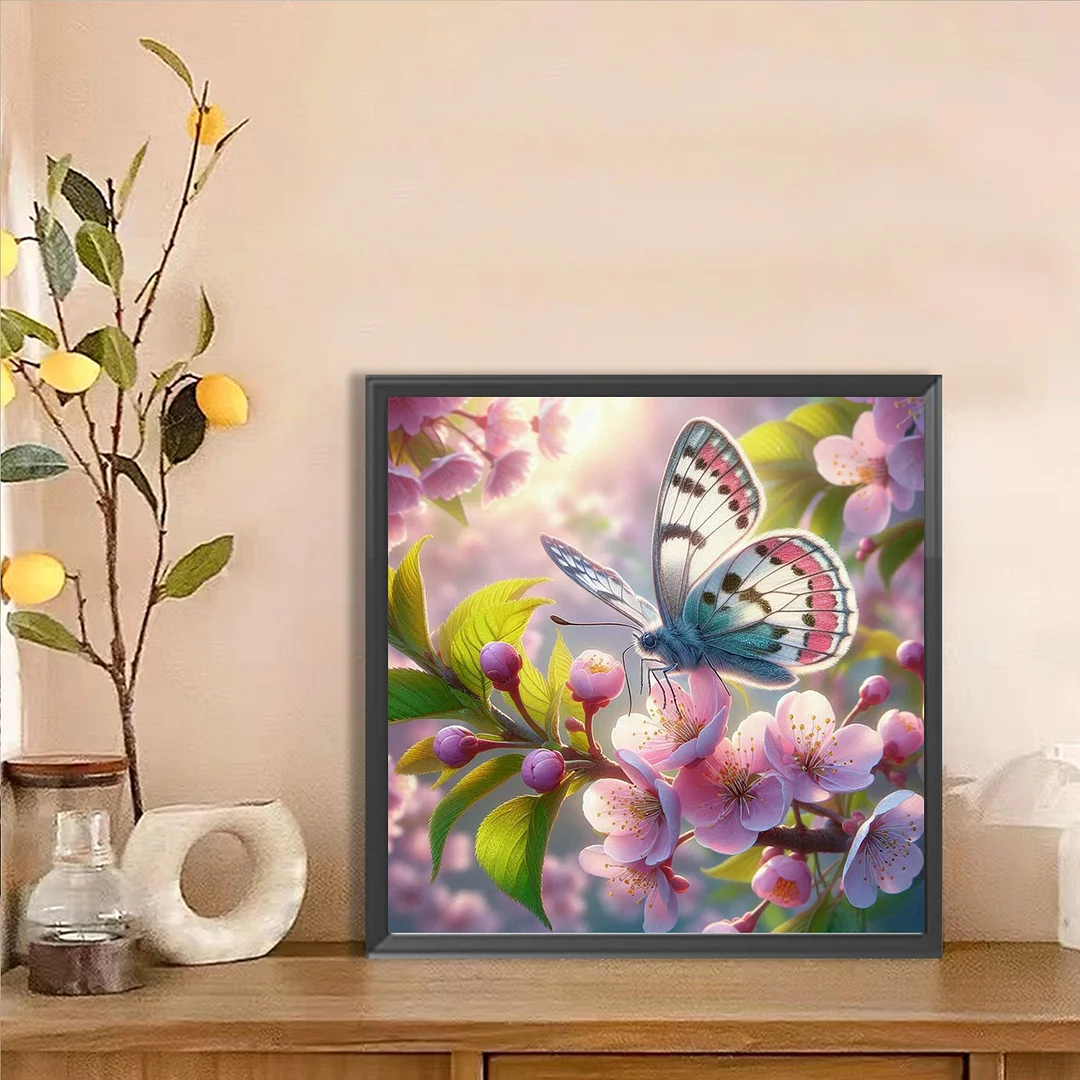 Diamond Painting - Full Round Drill - Butterfly(Canvas|30*30cm)