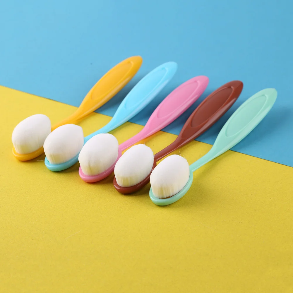 10pcs Colorful Ink Brush Smooth Blending Tools Painting Flat Brushes Kits