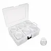 6Pcs Pumpkin Bottles Diamond Painting Containers Multi Purpose Portable Plastic Case Box with Stickers & Compartments Arts Crafts Storage Bottle for Hardware Rhinestone (6Pcs)