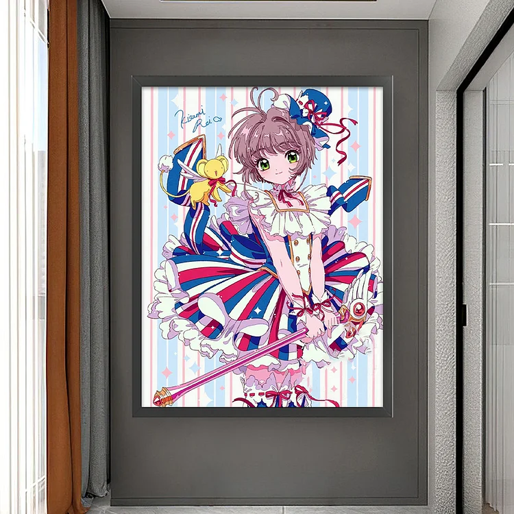 Cardcaptor Sakura- 11CT - 3 Strands Threads Printed cross