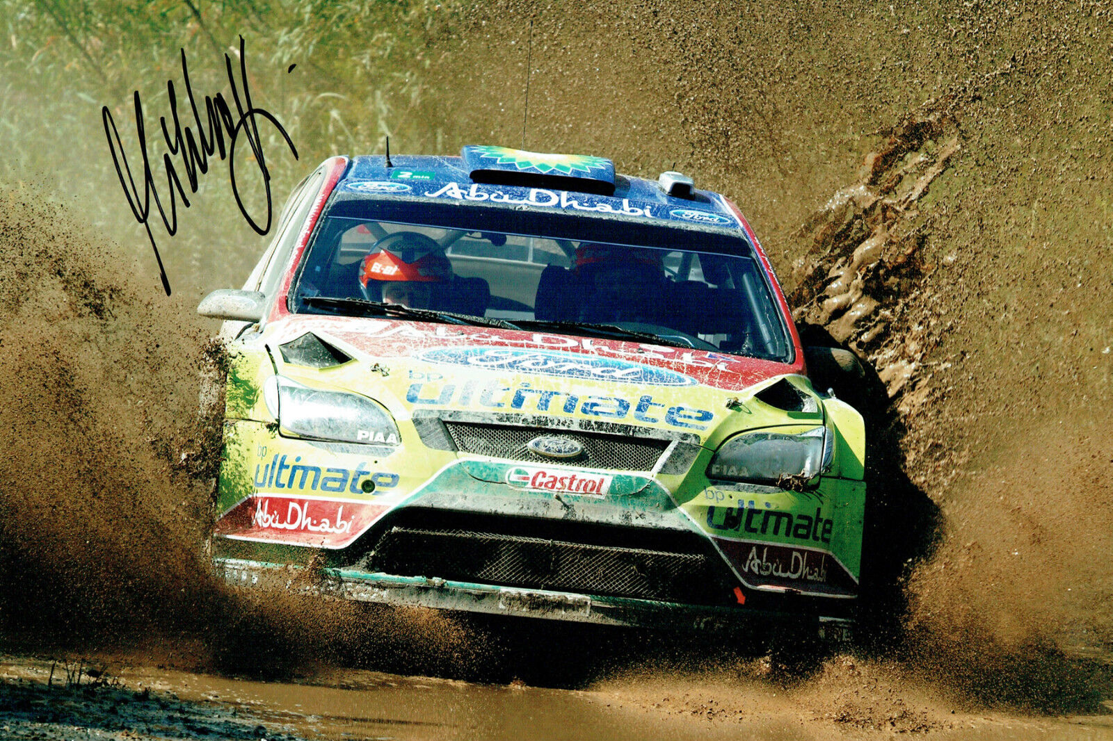 Mikko HIRVONEN SIGNED AUTOGRAPH 12x8 Photo Poster painting Ford Rally Driver AFTAL COA WRC