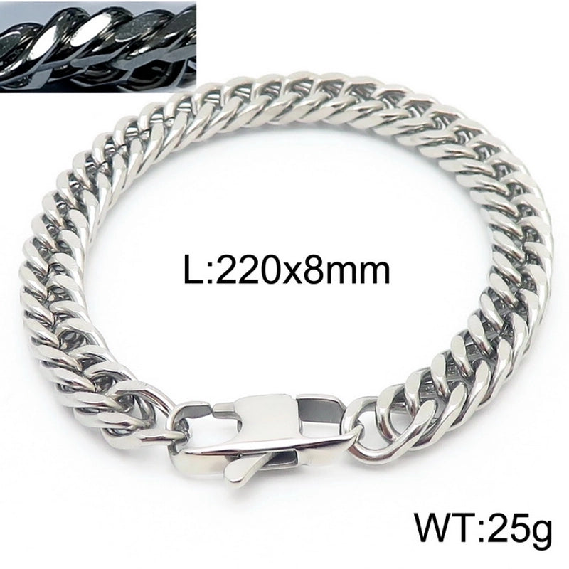 Minimalist Solid Color Titanium Steel Unisex Bracelets