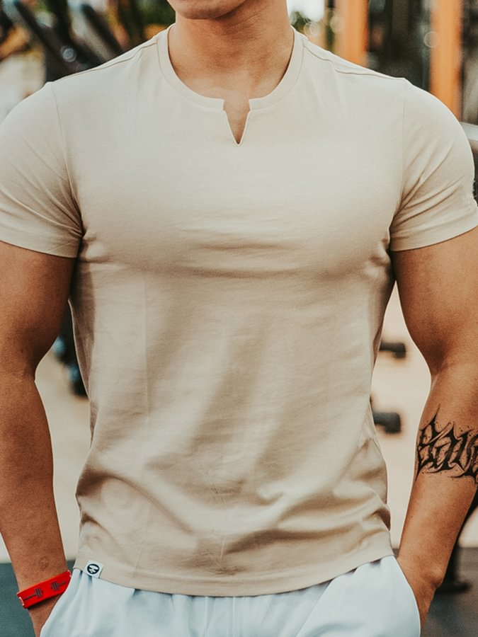 Men's Short Sleeve V-Neck Top