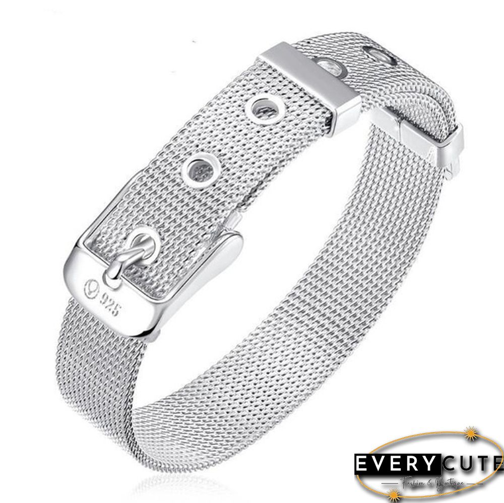 Fashion Jewelry 925 Sterling Silver Bangle Bracelets for Women