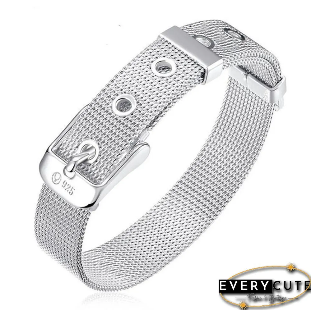 Fashion Jewelry 925 Sterling Silver Bangle Bracelets for Women