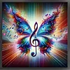Colorful Musical Butterfly-11CT Stamped Cross Stitch 40*40cm tapestrymarket
