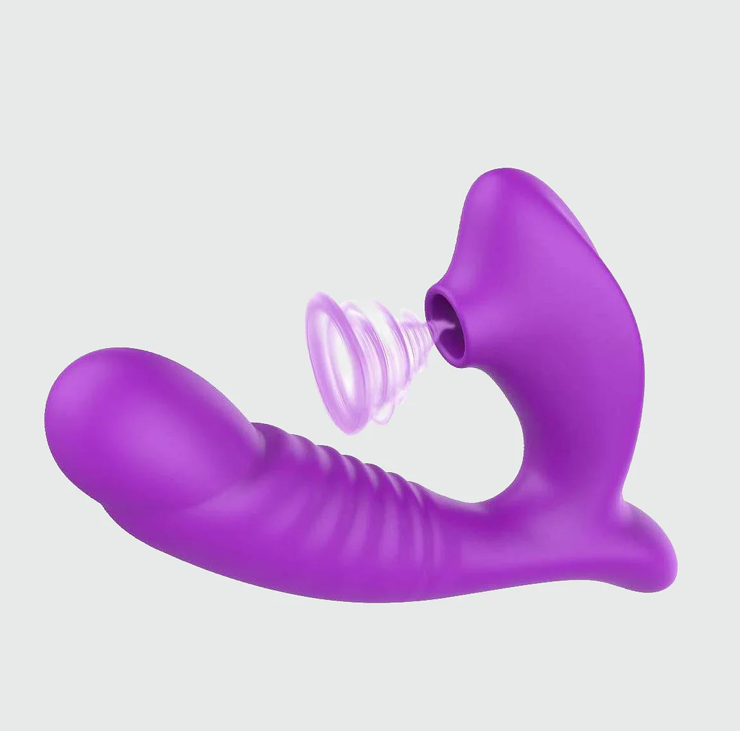 L-shaped 10 Frequency Clitoral Sucking G-Spot Vibrator